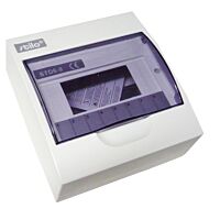 SEZ Skříň STI614-8, 8TE, na omítku, průhledná dvířka, IP30