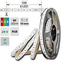 MCLED Pásek LED SMD5050 RGB, 60LED/m, 14,4W/m, DC24V, 560lm/m, IP20, 10mm, 5m