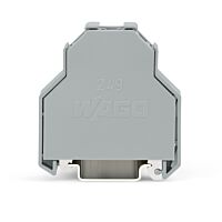 WAGO Svorka 249-197 bezšroubová koncová 14mm na DIN lištu šedá