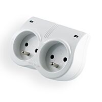 ELGOTECH Zásuvka R-20F rozbočovací 250V/16A dvojnásobná přepěťová ochrana IP20 bílá
