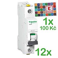 SCHNEIDER Jistič 10B/1 iC60N A9F03110P balení 12 ks + poukázka Kaufland 100 Kč