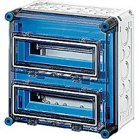HENSEL Skříň HENSEL Mi 1222 jističová 24mod., 2x víko, 300x300x185, IP65, šedá