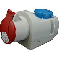 SEZ Zásuvka 16A/4pólová 230V vestavná IP44 nástěnná (IZVZ 1643)