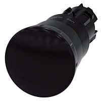 SIEMENS Tlačítko hřibové, 22 mm, kulaté, plast, černá barva, odblokování otočením