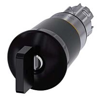 SIEMENS Tlačítko hřibové, 22 mm, kulaté, kov, s vysokým leskem, černá barva, se zámkem CES