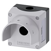 SIEMENS Kryt pro ovládací přístroje, 22 mm, kulatý, kov, šedá barva, 1 povelové místo
