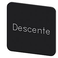 SIEMENS Štítek popisný 22 x 22 mm, štítek černý, popisek DESCENTE