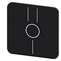 SIEMENS Štítek popisný 22 x 22 mm, štítek černý, symbol: II* O I