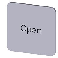 SIEMENS Štítek popisný 22 x 22 mm, štítek stříbrný, popisek OPEN