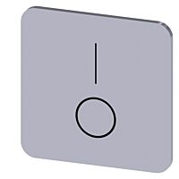 SIEMENS Štítek popisný 22 x 22 mm, štítek stříbrný, symbol: I* O (navzájem)