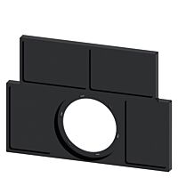 SIEMENS Držák štítku, plochý, černá barva, pro 4 Štítky popisné 17,5 x 27 mm, k nalepení