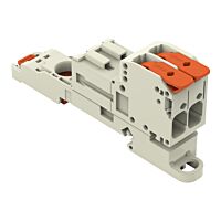 WAGO Konektor 831-1202/306-000 1vodičový s pájecími piny Páčka Push-in CAGE CLAMP®, šedá