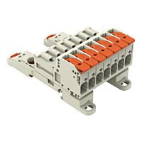 WAGO Konektor 831-1207/306-000 1vodičový s pájecími piny Páčka Push-in CAGE CLAMP®, šedá