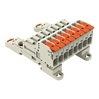 WAGO Konektor 831-1208/306-000 1vodičový s pájecími piny Páčka Push-in CAGE CLAMP®, šedá