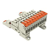 WAGO Konektor 831-1209/306-000 1vodičový s pájecími piny Páčka Push-in CAGE CLAMP®, šedá