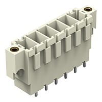 WAGO Konektor 831-3606/108-000 s pájecími piny THT Pájecí kontakt 1,0 × 1,2 mm Rovné provedení, šedá