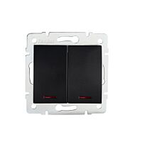 LOGI   Dvojité tlačítko s LED - černá ma