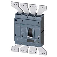 SIEMENS  Jistič 3VA26, In 1250 A, Icu 85 kA / 415 V, Ir 500 ÷ 1250 A, Ii (1,5 ÷ 10)x In, Isd (0,6 ÷ 10)x In, přední přívod, 4pól  typ 3VA2612-6JP42-0AA0
