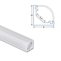 Profil AL 8/8mm RB mléčný komplet 2m