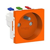 Unica - Zásuvka 250V/16A 2P+E, clonky, b