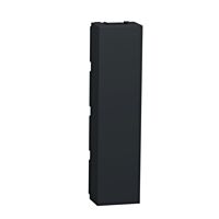 Záslepka Unica 2x 1/2 modul antracit