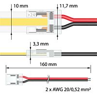 MCLED Konektor připojovací jednobarevných LED pásků 10mm x 150mm max 3,5A