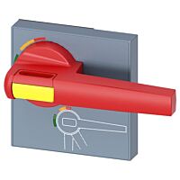 SIEMENS  Páka s ložiskem žluto-červená barevná kombinace, pro sestavení ručního pohonu na dveře rozváděče, pro 3VA27  typ 8UD1861-0AB15