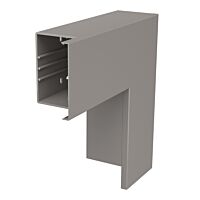 OBO BETTERMANN Plochý roh, pro kanál WDK, 300x130x100, kamenná šeď, Polyvinylchlorid, PVC  typ WDK F100130GR