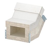 OBO BETTERMANN Svislý oblouk, stoupající, pro PYROLINE Con, 200x120, šedá Odlehčený beton se skleněnými vlákny  typ PLCS VR091220