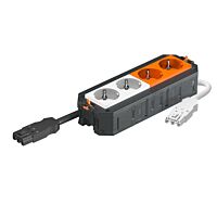 OBO BETTERMANN Univerzální nosič UTC4, 2xbílá zás. + 2xoranžová zás., 16A, 208x76x45, Polyamid, PA  typ UTC4 W W2OR2