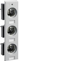 Svislý pojistkový sokl DII 3 x 25 A, na