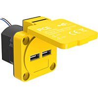 PCE Zásuvka USB nabíjecí 5V/2,1A (2x USB A) IP54