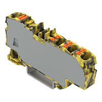 WAGO Svorka 2206-8031/000-053 Distribuční s ovládacím tlačítkem 1× 6 mm² / 6× 1,5 mm², šedá / žlutá