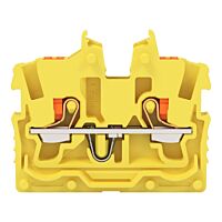 WAGO Svorka 2250-326 2vodičová průchozí Mini s ovládacím tlačítkem 1 mm², žlutá