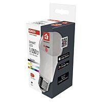 EMOS Žárovka LED smart GoSmart A60 / E27 / 11 W (75 W) / 1 050 lm / RGB / stmívatelná / Zigbee
