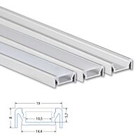 Profil AL 19/8mm PE mléčný 3m komplet