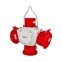 FAMATEL BOX zásuvkový závěsný PowerBOX pb5888 3x400V/32A/5 1xpřívodka 400V/32/5 IP54