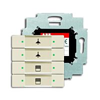 ABB Prvek 6127/01-82-500 4 násobný, slonová kost