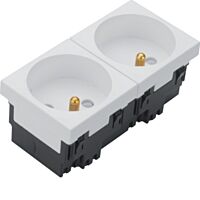 Zásuvka se zemnícím kolíkem 2 násobná Ra