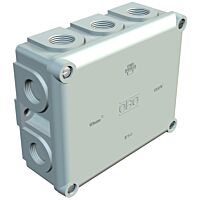 OBO BETTERMANN Odbočná hranatá krabice, 136x111x57, světle šedá Duroplast, Aminoplast typ 131.5 UF, Typ 131.5  typ B 11 M 5