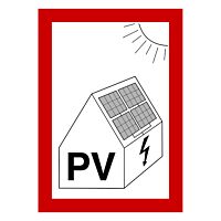 PROTEC Tabulka "PV" pro fotovoltaická zařízení A6, samolepící