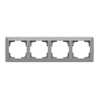 ABB ZONI Rámeček 3901T-A00040 141 čtyřnásobný, pro vodorovnou i svislou montáž, šedá / bílá