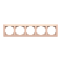 ABB ZONI Rámeček 3901T-A00050 142 pětinásobný, pro vodorovnou i svislou montáž, pudrová / bílá