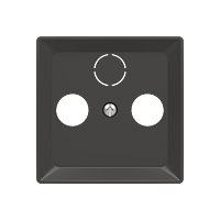 ABB Zoni 5011T-A00300 237 Kryt ovládání zásuvky televizní, rozhlasové (a satelitní)  matná černá