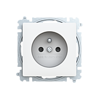 ABB ZONI Zásuvka 6619T-A06657 240 s clonkami, bezšroubové svorky, IP40, Zoni®, matná bílá