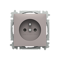 ABB ZONI Zásuvka 6619T-A06657 244 s clonkami, bezšroubové svorky, IP40, Zoni®, greige