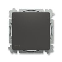 ABB ZONI Zásuvka 6619T-A06995 237 s víčkem, bezšroubové svorky, IP44, Zoni®, matná černá
