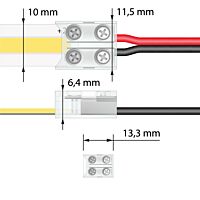 MCLED Konektor připojovací  jednobarevných LED pásků 10mm, 2 piny, 6A