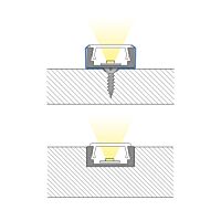 Profil AL 16/8mm PG2 černý 1m komplet