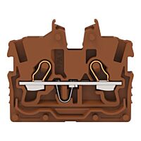 WAGO Svorka 2050-321/000-014 2vodičová průchozí Mini, s ovládacími otvory 1 mm², hnědá